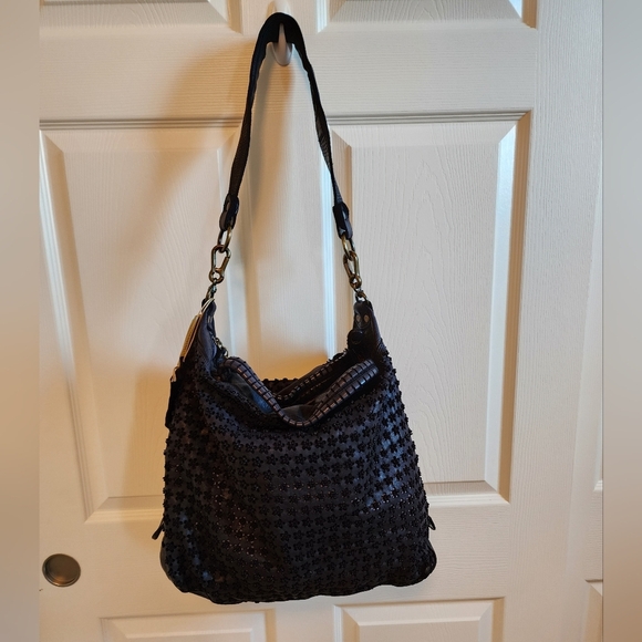 Errelleventidue Italian leather Black hobo bag 🇮🇹 - Picture 1 of 10